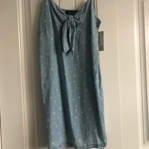 Chambray dress with stars